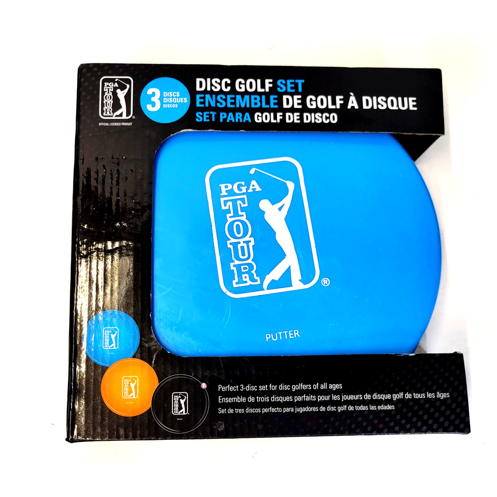 PGA TOUR Disc Golf Set 3 Discs Driver Mid-Range Putter Multi Color Starter